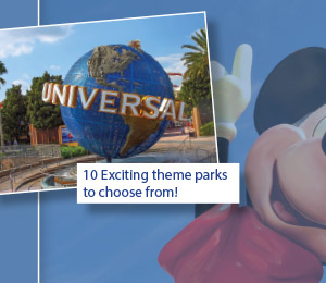 10 Exciting theme parks to choos from!