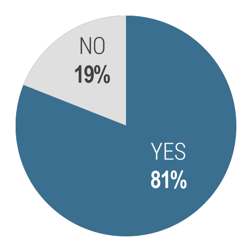 Yes 81% No 19%