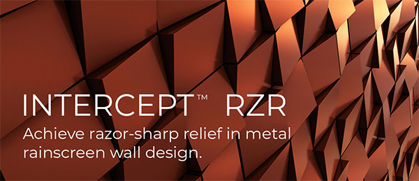 Razor Sharp relief in metal rainscreen design