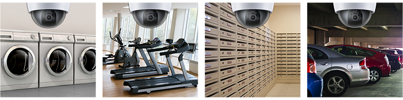 Camera in Common Areas - Laundry Room, Gym, Mail Rom, Parking Lot